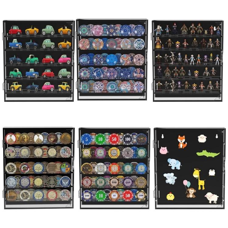 Portable Acrylic Round Display Storage Box for Coin Craft Supplies Clear Collector's Case with Aesthetic Appeal