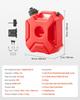 Fuel Container, 5 L, Gas Can with Spout and Lockable Bracket, 15 L/min Max Flow Rate, Secure & Leak-proof, Portable Flat Fluid Container for Most Cars