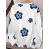 Women's autumn and winter new plus size fashion printed casual V-neck long-sleeved T-shirt