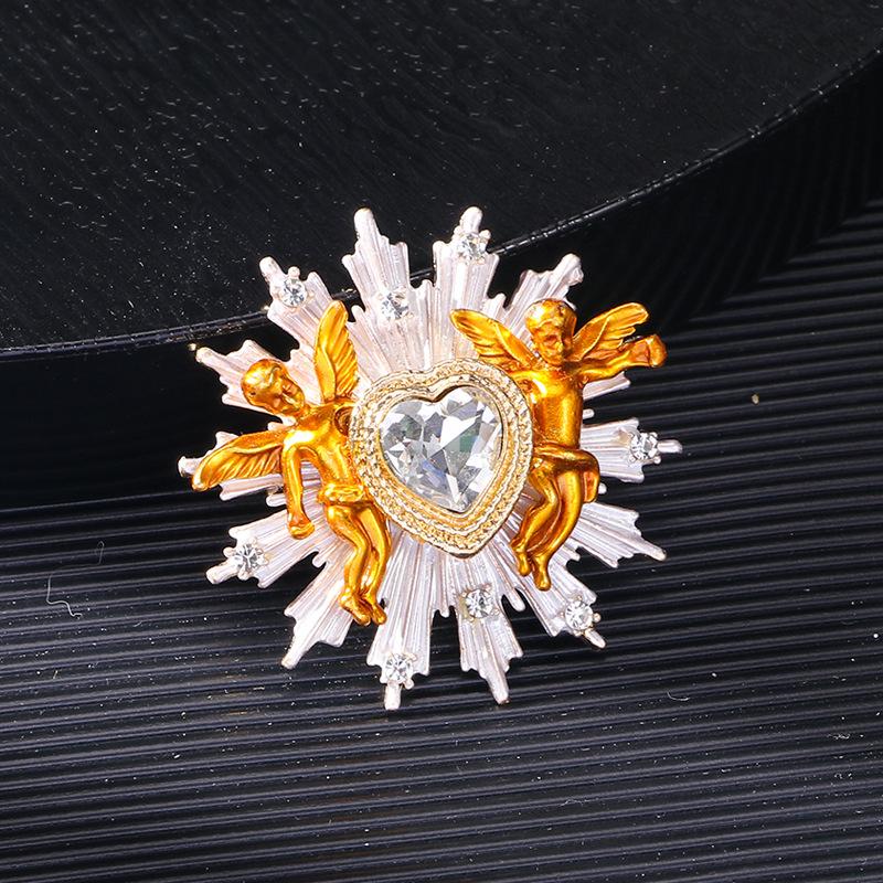 

Любовний Ангел Купідон Високоякісна Жіноча Вінтажна Брошка-Пряжка на Талію 4*4CM