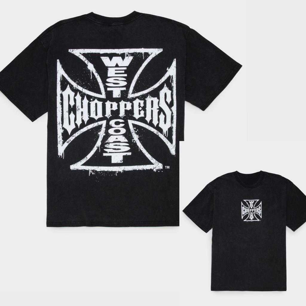 T-shirt da uomo West Coast Choppers Logo Centrale Stile Unisex di Lusso di Alta Gamma Sia per Uomini Che per Donne