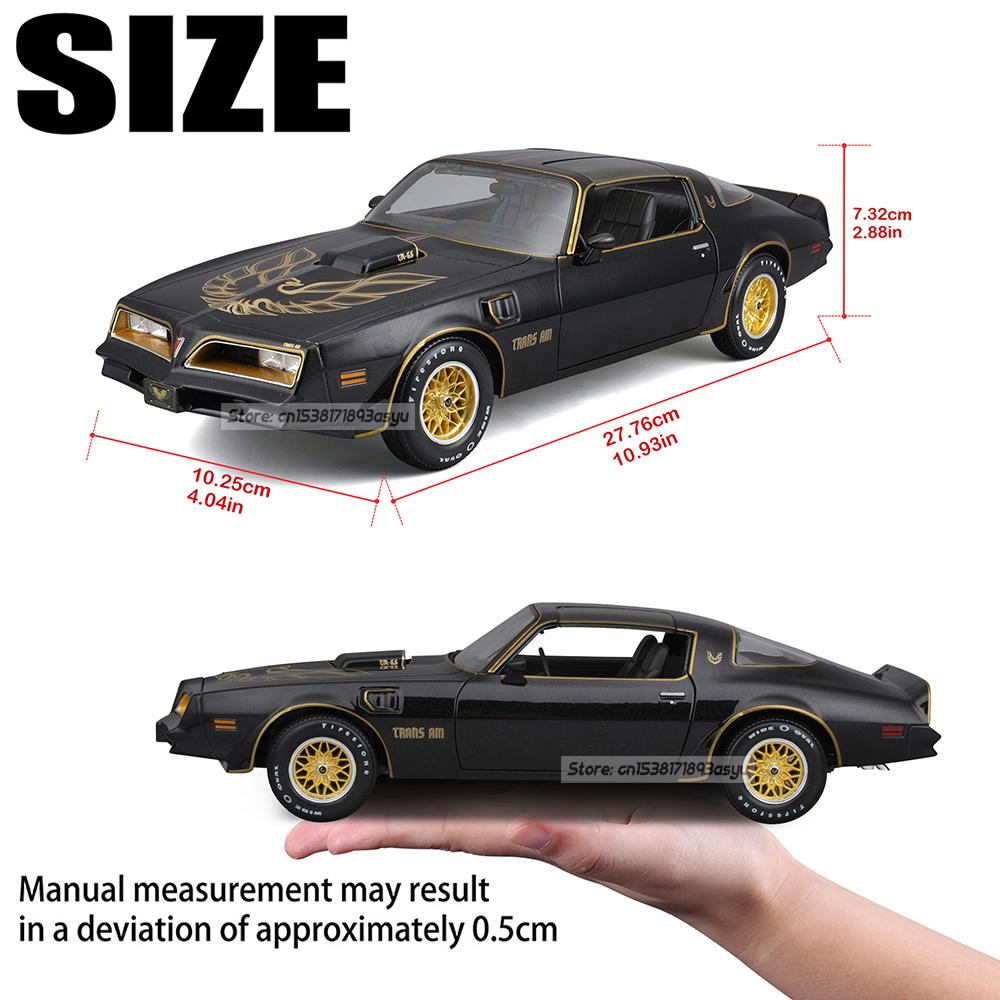 Maisto 1:18 1978 Pontiac Firebird Trans Am Sport Coupe Car Alloy Model Classic Car Decoration Collection Gift Box Packaging