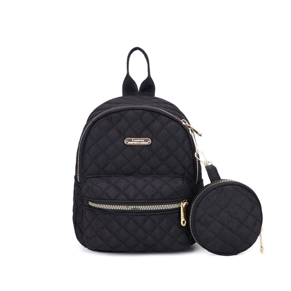 

Fashion Solid Color School Bags Oxford Cloth Large Capacity Backpack Bags Travel Backpack Student чёрный
