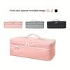 Storage Bag Double-Layer Large Capacity Zipper Travel Case with Hair Tool Compartments Durable Nylon Portable Makeup Bag