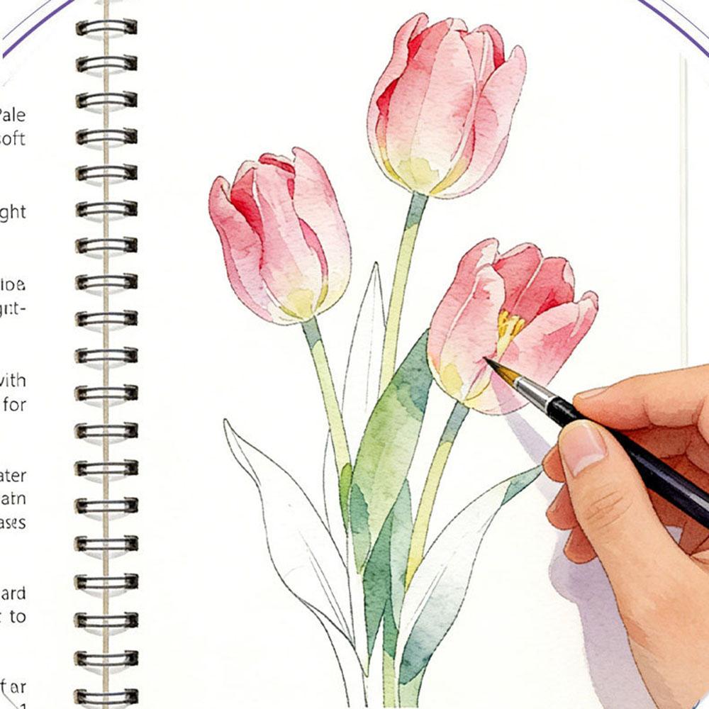 Watercolor Workbook Drawing Coloring Book