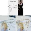 Small Fragrance Style Rose Decor Metal Waist Chain For Women Summer Fashion Jewelry