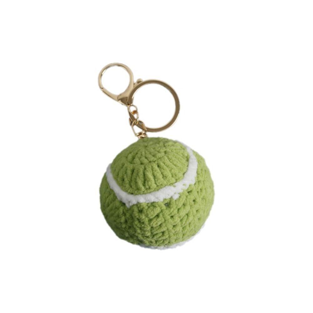 Billiards Rugby Crochet Soccer Keyrings Tennis Baseball Sport Ball Pendant Backpack