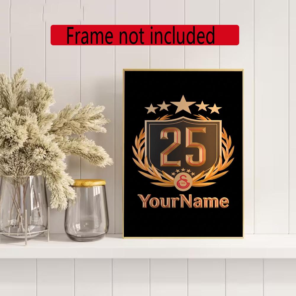Galatasaray Customize Your Name Diamond Painting Round Diamond Diy Frameless Holiday Artwork Suitable For Home Office Wall Decoration