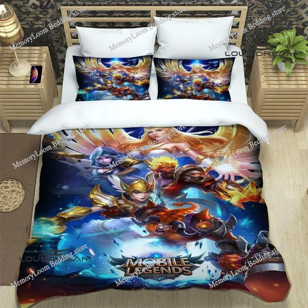 3D Printing Trendy Soft Mobile Legends Bang Bang Game Bedding Set Duvet Cover Pillowcase Comforter King/Queen Size Boys Adult