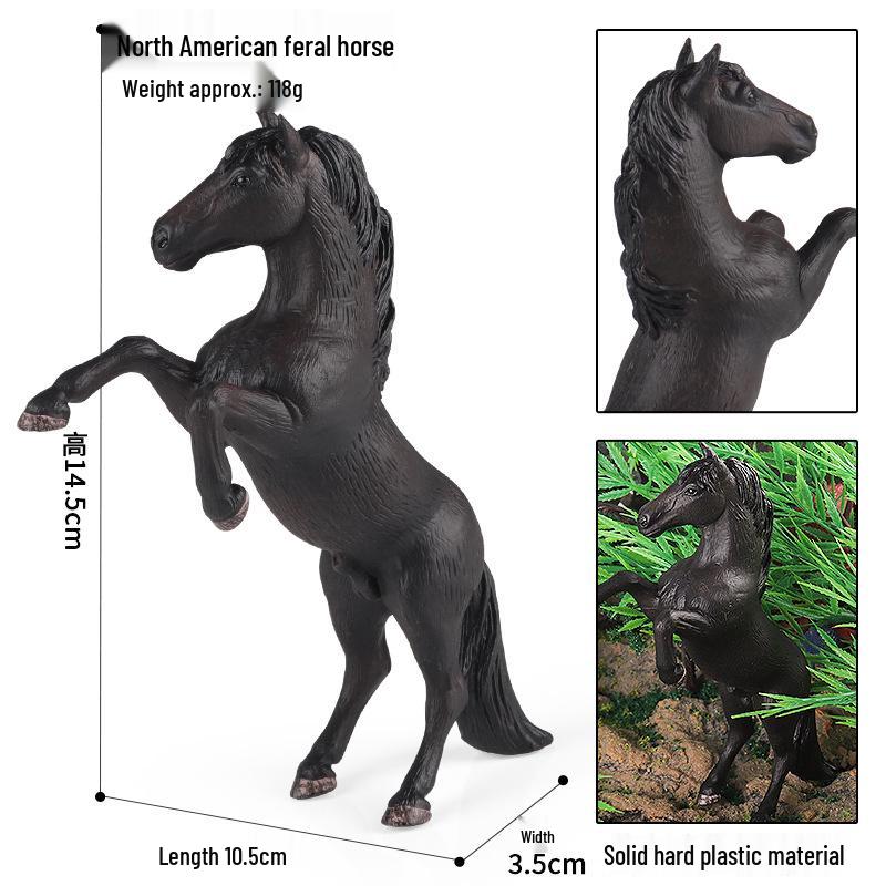 Wildlife Simulation Model: Tiger, Lion, Panda, Elephant, Rhinoceros, Kangaroo, Leopard, Horse, Sheep Toy Set