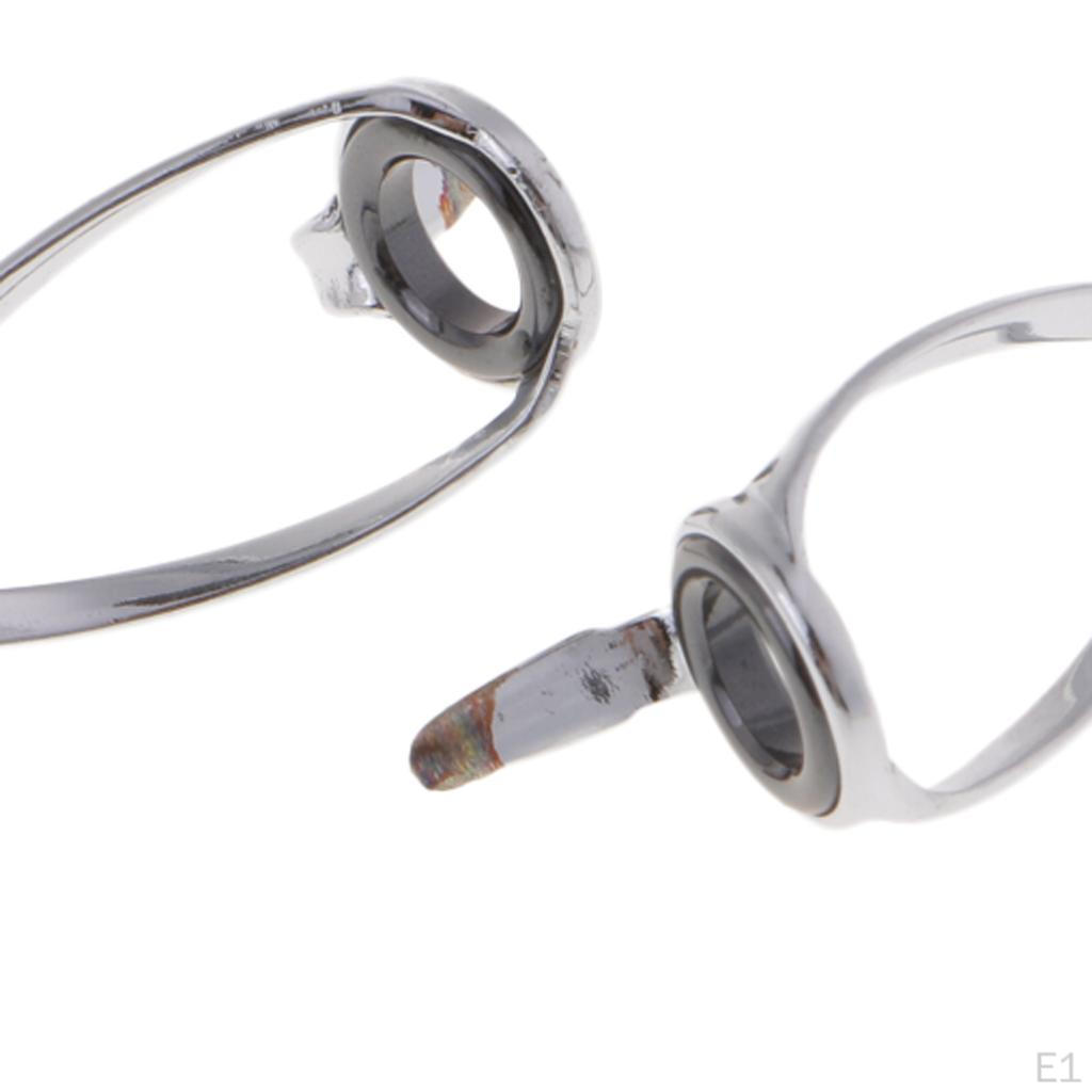 5 Pieces SIC Fishing Rod Guides Double Leg for Building