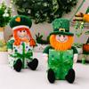 2 stuks Unieke Beeldjes Patrick's Day Kabouters Kleurrijke Poppen Accent voor Eettafel of Bureau Geluksblad Decoraties