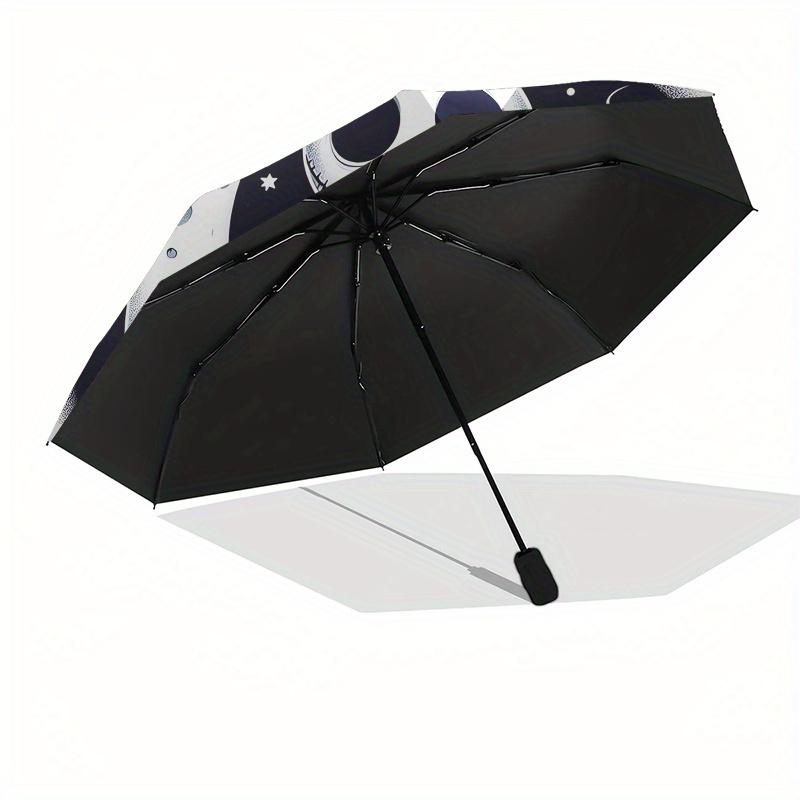 The Nightmare Before Christmas Themed Automatic Opening and Closing Folding Umbrella, Reinforced 8 Ribs, Compact Travel Design, Fashionable