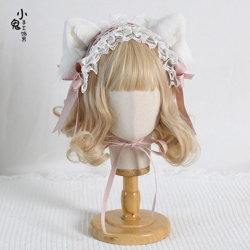 Original Sweet Lolita Cat Ear Headband Bow Hairpin Headgear Lolita Ear Clip Hair Accessories Headband