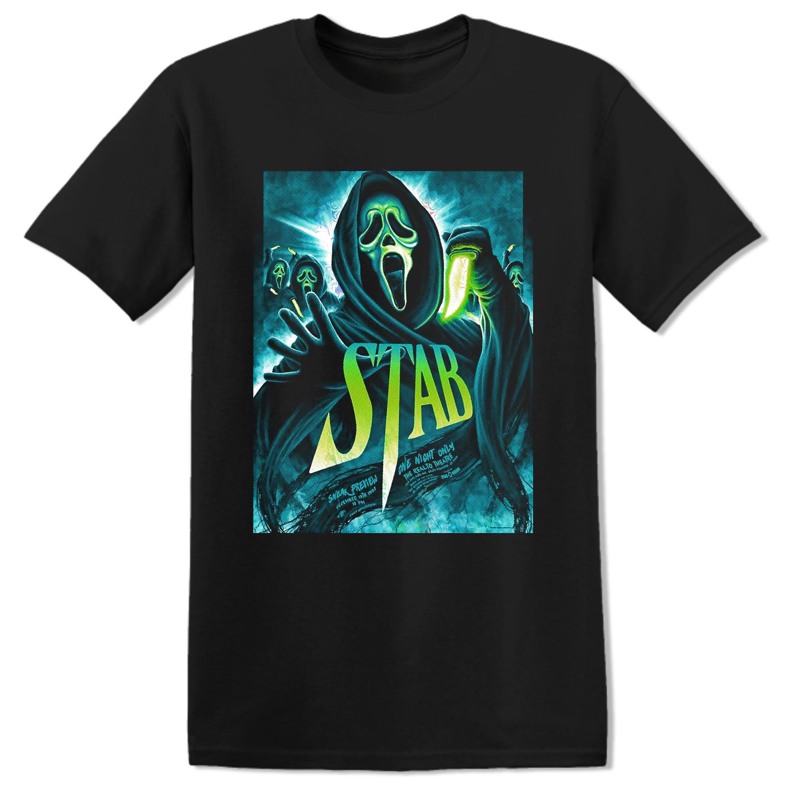 Stab Ghostface Scream Parody T-Shirt Mens Womens Tees Top | Scream T-Shirt Mens Womens Tees Top | Pixelated Design L