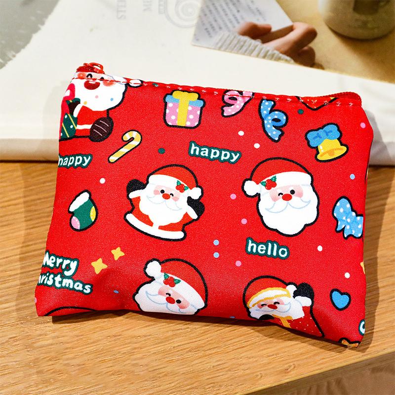 1/4Pcs Cute Mini Christmas Coin Purse Portable Lipstick Earphone Protector Cover Creative Cartoon Storage Bag Kids Gifts