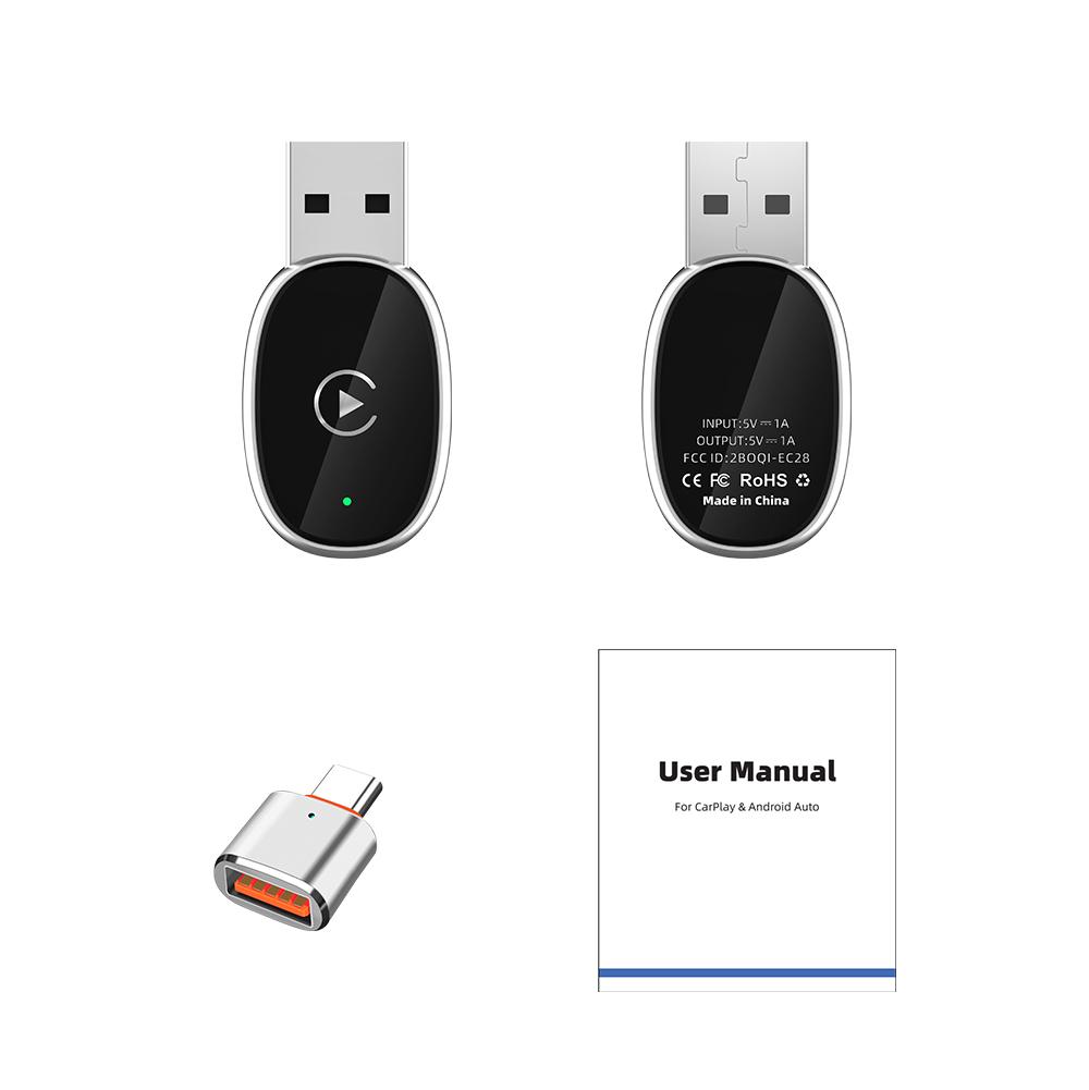 USB Mini Box Wireless CarPlay Android Auto Adapter