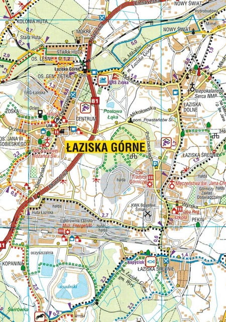 Tychy, Pszczyna I Okolice. Mapa Turystyczna Dla Aktywnych. Galileos