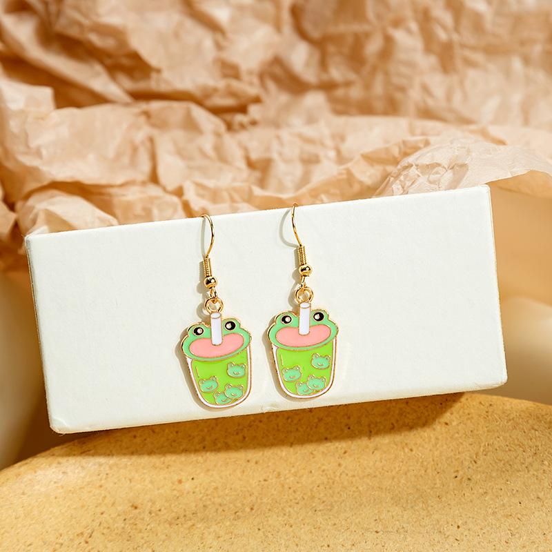 Cartoon Small Fresh And Cute Girl Ear Hook, Summer Fresh And Sweet Earrings, Niche Design Childlike Earrings