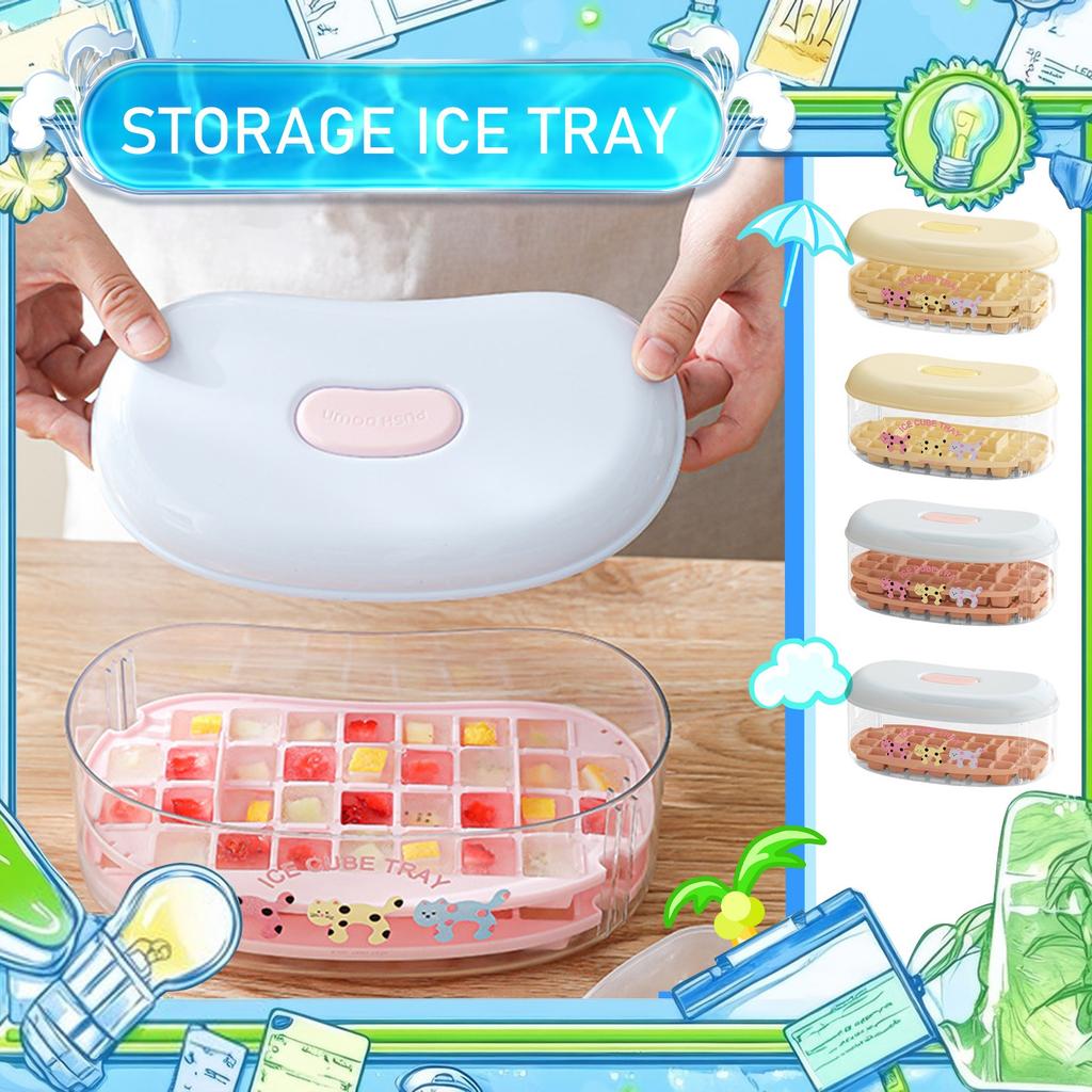 Mold Ice Making Press Refrigerator Ice Box Household Food Grade Homemade Ice Storage Box With Lid