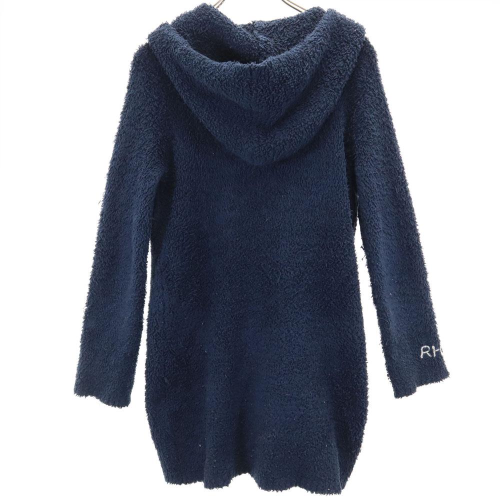 BAREFOOT DREAMS Long Sleeve Zip Hoodie S Navy for Ron Herman Fluffy Women Used