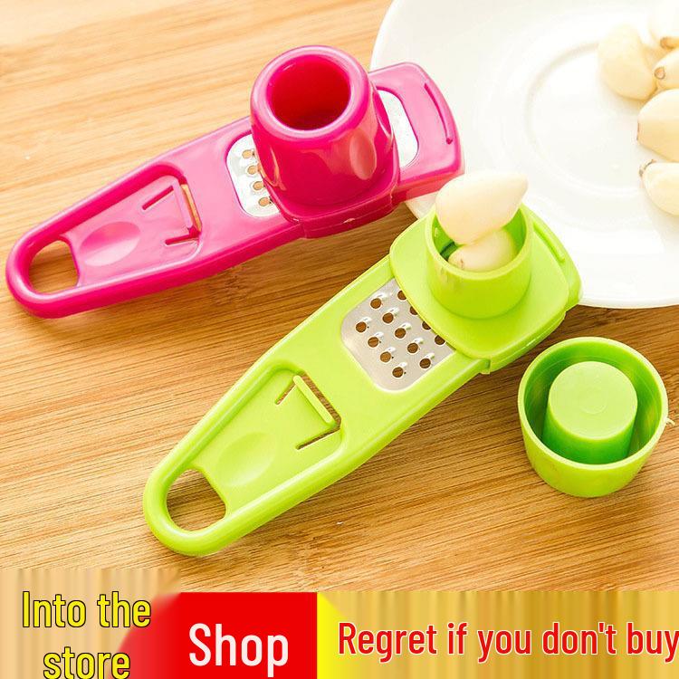 

Creative Multifunctional Garlic & Ginger Masher: Kitchen Gadget for Grating, Pressing, & Mincing OPP bag 400/box зелёный