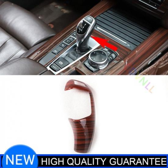 Fit For BMW X5 2014-2018 Wood Grain Inner Central Control Shift knob Cover Trim