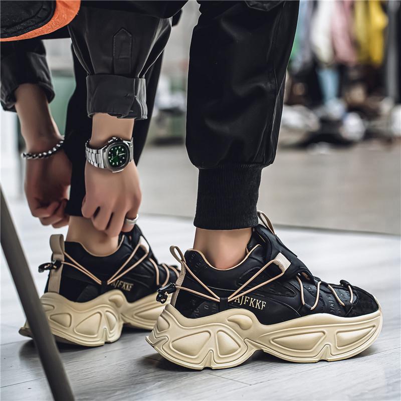 Men's Trend Clunky Sneaker Outdoor Non Slip Breathable Casual Running Sport Shoes Comfortable Work Shoes