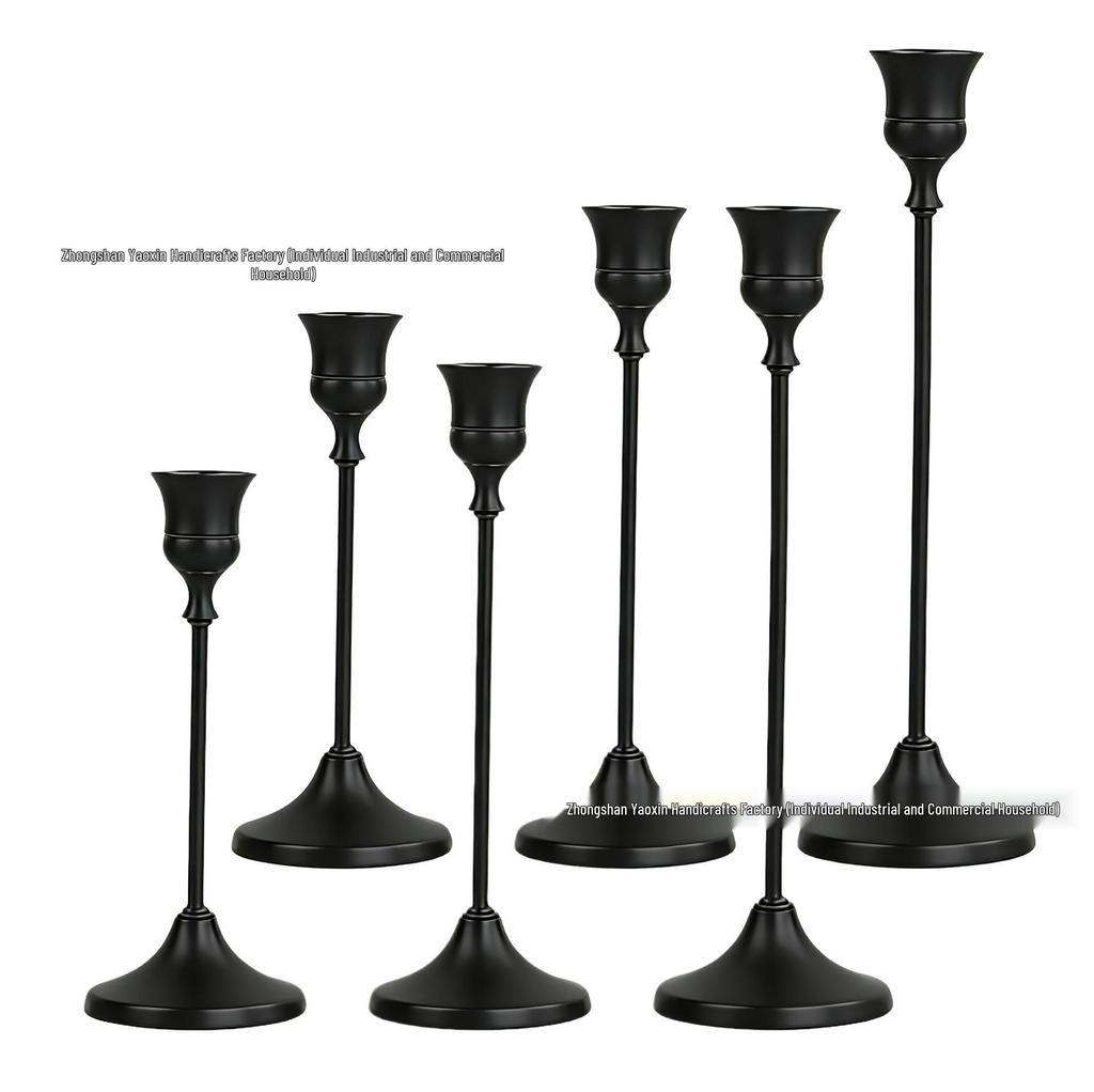 European Minimalist Candlestick Ornament for Candlelight Dinner & Wedding Décor