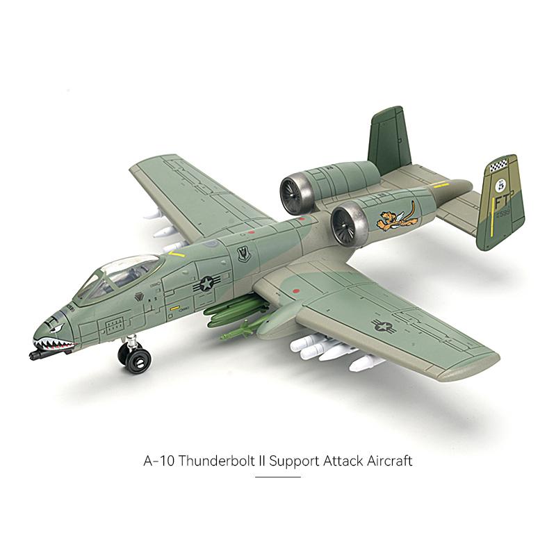 1:72 Modern Military Building Blocks Toy A-10 Aircraft Fighter Army Apache Gunships Tank Assemble Puzzle Model Collection Toys
