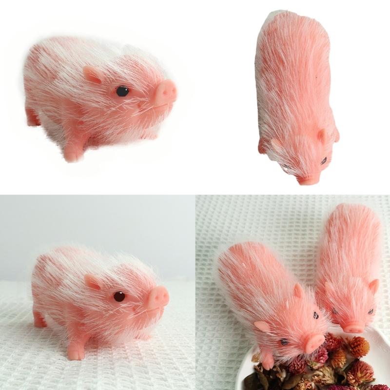 Durablity Silicone Piggy Doll Thoughtful Gift for Kids Animals Lover for Bedroom Play Companionship Animal Model