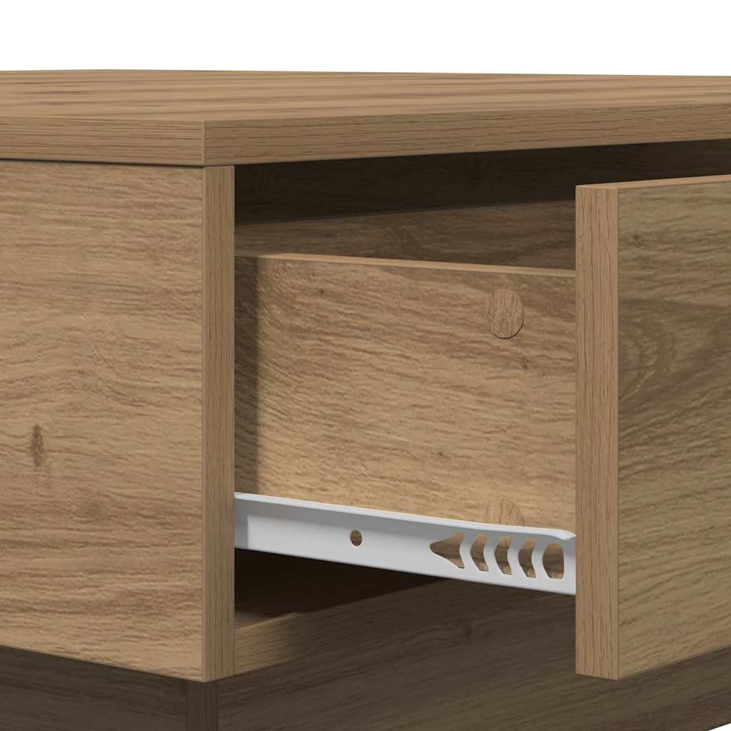 Coffee Table Artisan Oak 90 X 90 X 28 Cm Engineered Wood