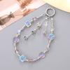 New Gradient Trumpet Flower Pendant Short Phone Chain Women's Bag Charm Keychain Pendant