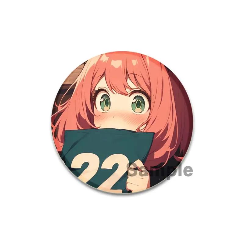 32/44/58mm SPY X FAMILY Enamel Pin Cute Anime Brooches Anya Forger Damian Lapel Pins Cartoon Badge Backpack Hat Jewelry Accessories Gift