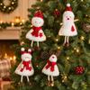 Angel Doll Christmas Plush Doll Elk Pattern Christmas Hanging Doll  Christmas Tree Decor
