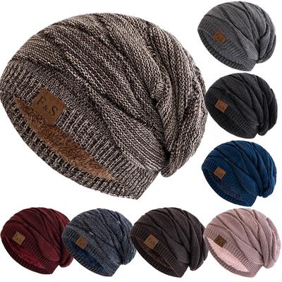 Neue Unisex-Wintermützen, lässig, warm gefüttert, mit Fleece-Futter, Beanie-Mütze für Damen und Herren, lässiges Design, Wintermützen in verschiedenen Farben, Strickmützen