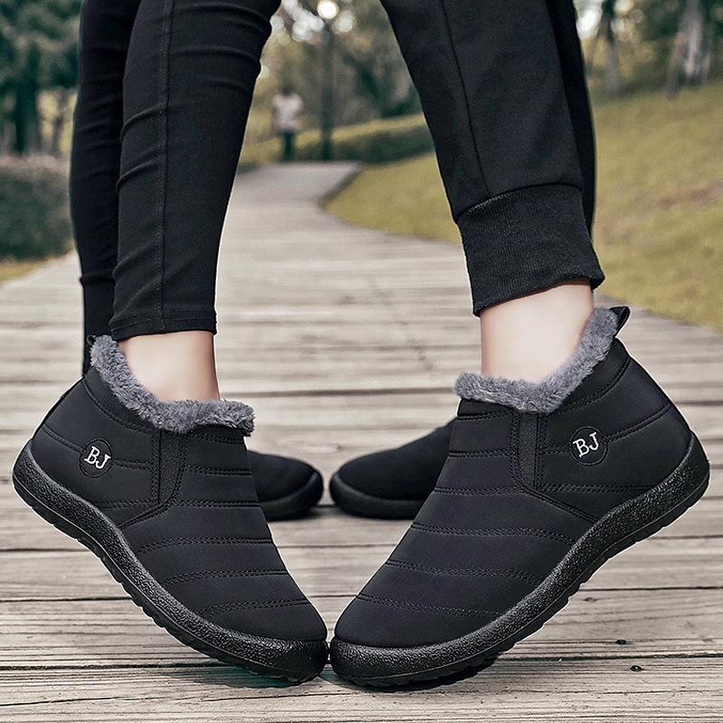 Fashion Winter New Daily Casual Snow Boots with Plush and Thick Cotton Boots for Warmth One Foot Casual Walking Shoes