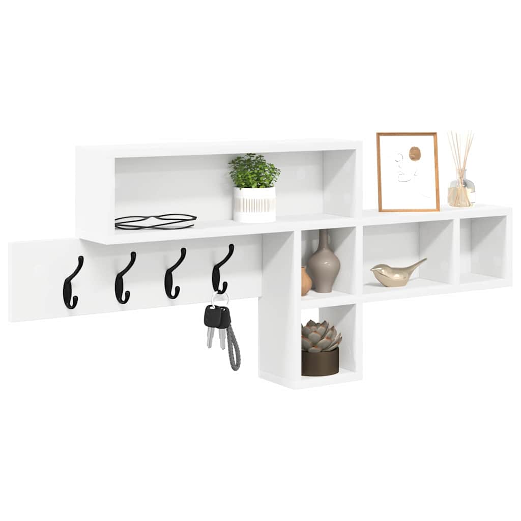 Wall Mounted Nightstand Wall Bracket White 100 X 12 X 43.5 Cm