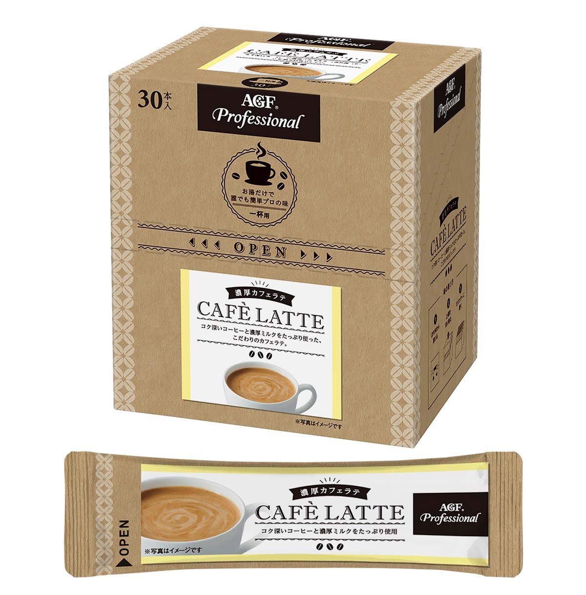 AGF Professional Rich Cafe Latte One Cup 30 Sticks