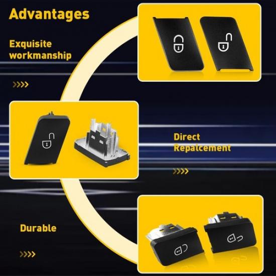 2X Power Door Lock Switch 2049058402 Button Fit Mercedes-Benz·C-Klasse·W204