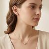 Minimalism Gold Plated 925 Sterling Silver Heart Moissanite Pendant Necklace Earrings Trendy Certified Jewelry Set for Women