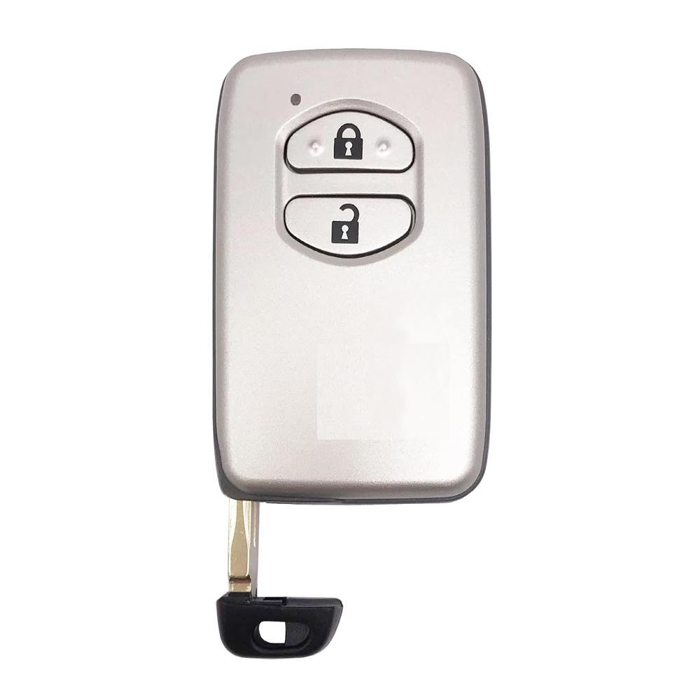 Smart Ignition Key Housing Shell 2 Buttons Silver For Toyota Camry Corolla RAV4