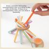 Color Wooden Take Balance Stick Game Children Puzzle Toy Set For Color Cognition