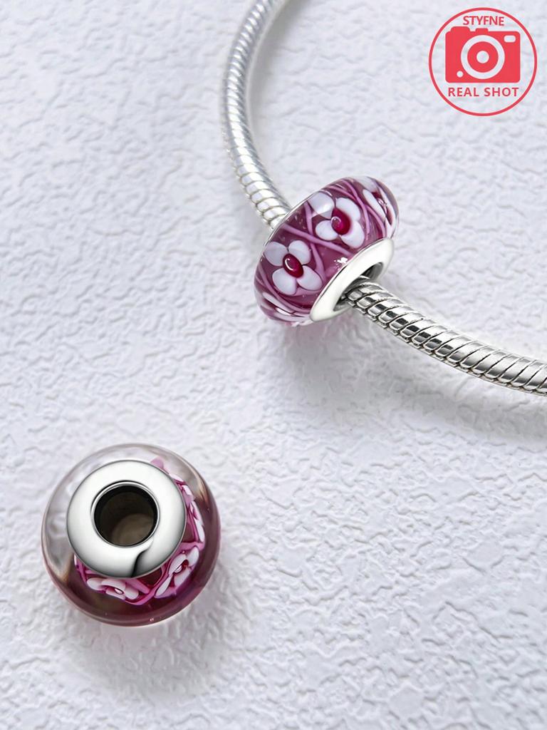Ocean Colored Glass Beads Charm Copper Plated Fit Charms Copperoriginal Bracelet For Jewelry Making Diy Charm