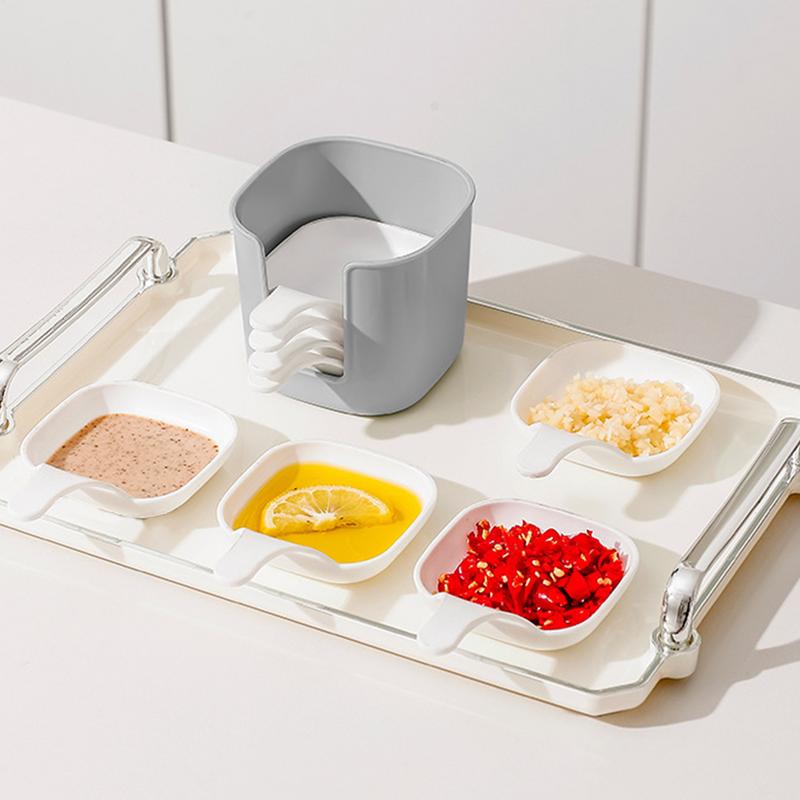 Dipping Sauce Bowls Small Dip Bowls With Storage Box Portable Soy Sauce Dish 6x Seasoning Sauce Tray For Side Dish Ketchup Soy