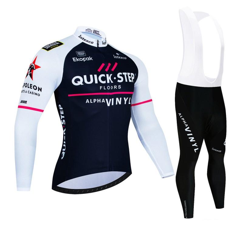 Unisex Long Sleeve Fleece-Lined Cycling Jersey Mountain Road Bikes Wear