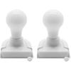 2 Pack Stick-Up Battery Operated Light Bulb, Battery Powered Wireless LED Closet Light Bulb, Self Adhesive Wall Mounted Light Fixture with Pull Chain