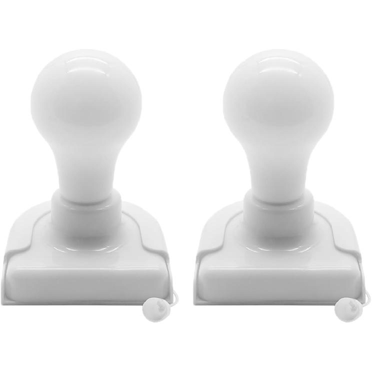 2 Pack Stick-Up Battery Operated Light Bulb, Battery Powered Wireless LED Closet Light Bulb, Self Adhesive Wall Mounted Light Fixture with Pull Chain