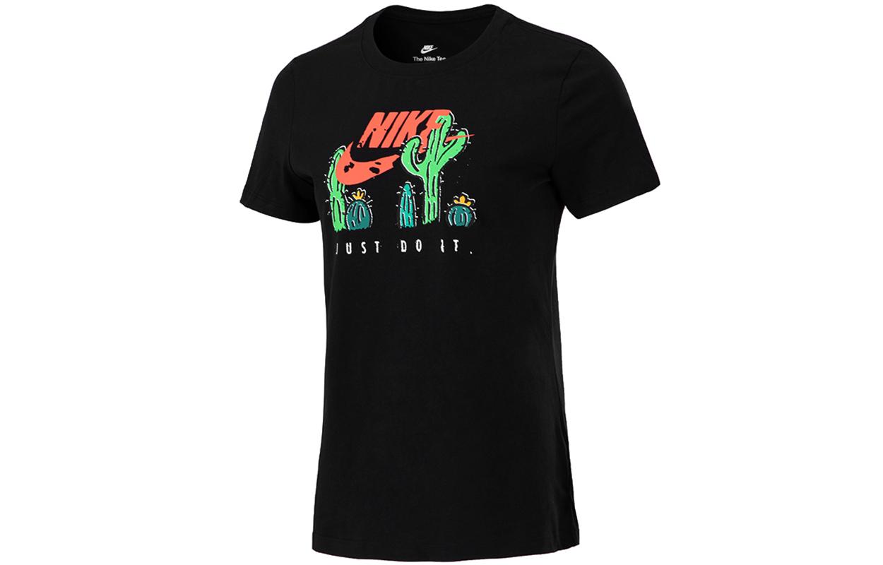Nike T Shirts Women s Black Crew Neck Moderate Other DJ1914-010 S