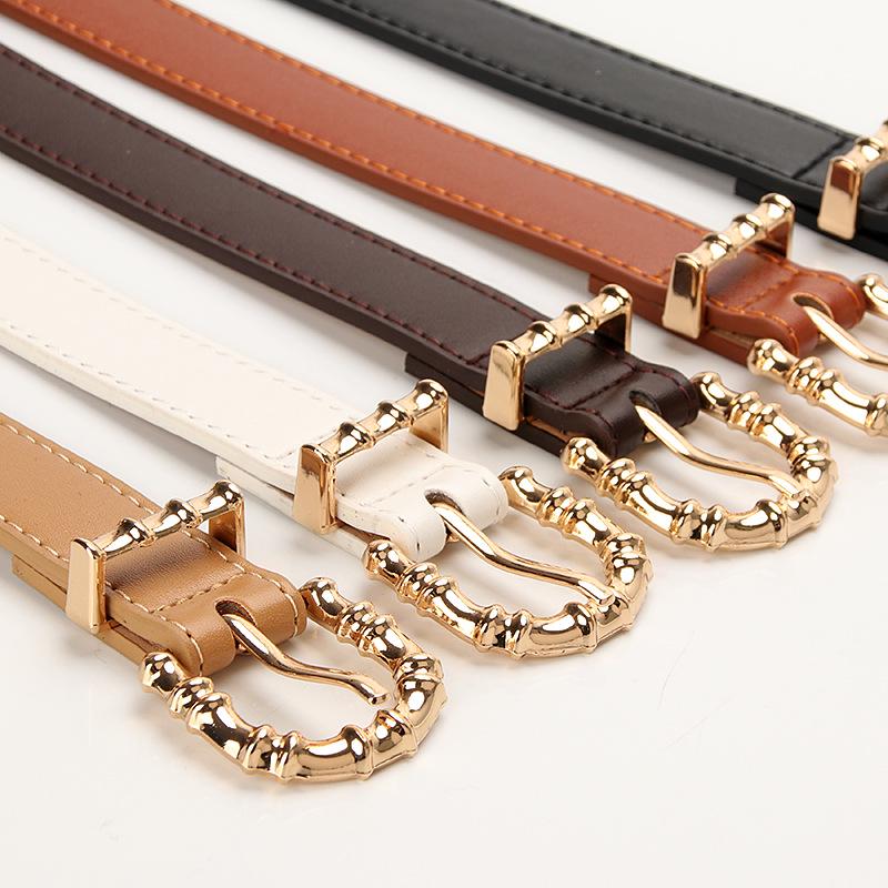 Versatile Women's Leather Belt with Alloy Pin Buckle for Jeans and Suit Pants
